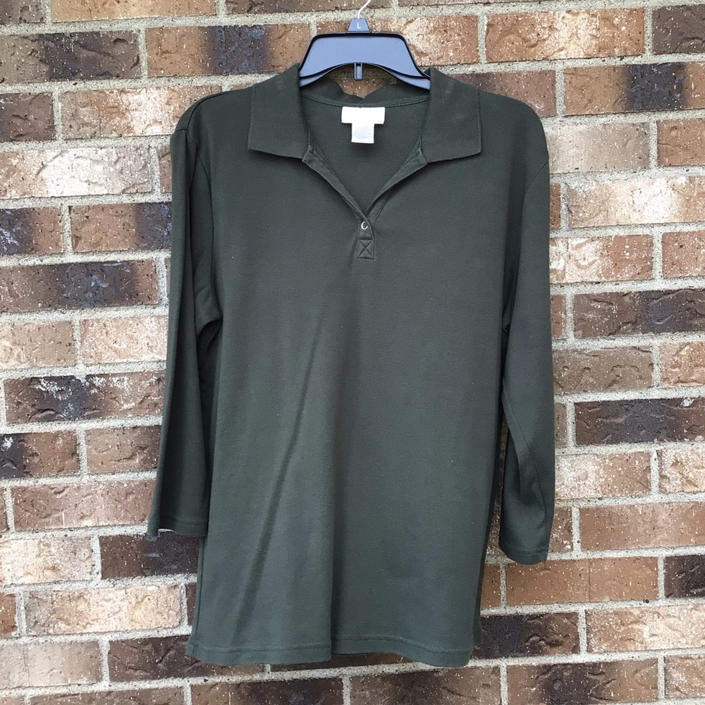 Studio Works Collared Top, Sz. L